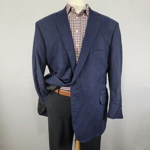 Royal Classics Men's Flannel Sport Coat‎ Blazer Two Button Sugeon Navy 50R SLIM